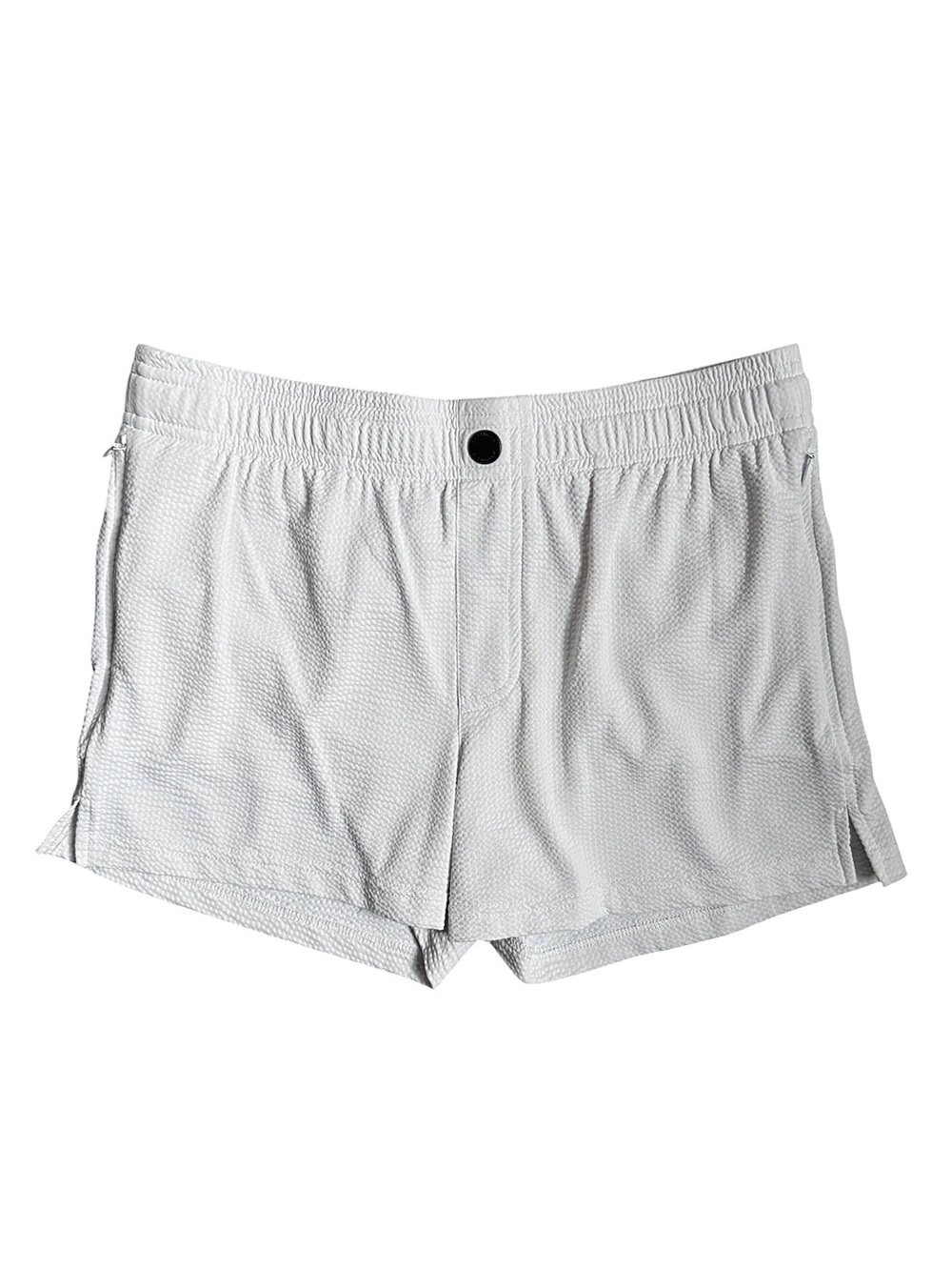 Postmarc White Riviera Seersucker Lined Swim Shorts Size Small